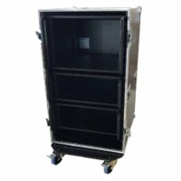 aw racq easy slide 100cm flightcase front open