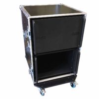 aw racq easy slide 80cm flightcase front open