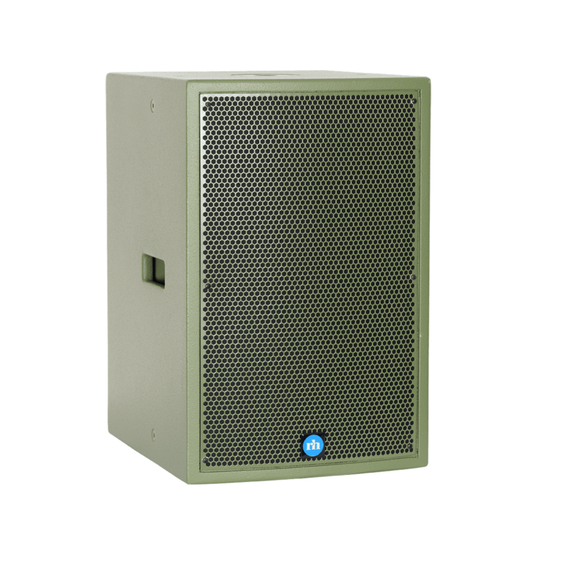 renkus-heinz tx112s and ta112sa speaker green left side view
