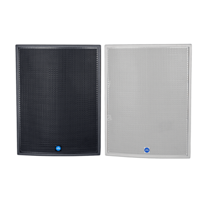 renkus-heinz tx118s and ta118sa speaker black and white front view