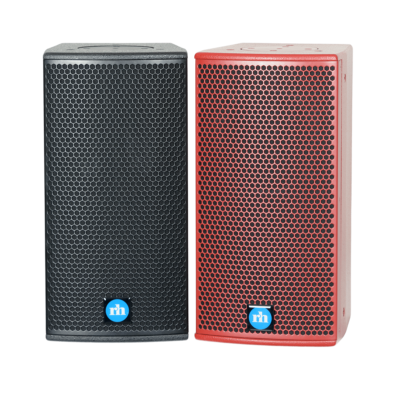 renkus-heinz tx61and ta61a speaker black and red front view