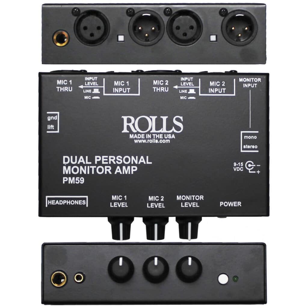 Rolls PM59 Dual Personal Monitor Amp More Distribution
