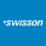 Swisson logo blue background