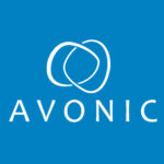 Avonic logo blue background