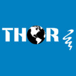 Thor Broadcast Fiber logo blue background